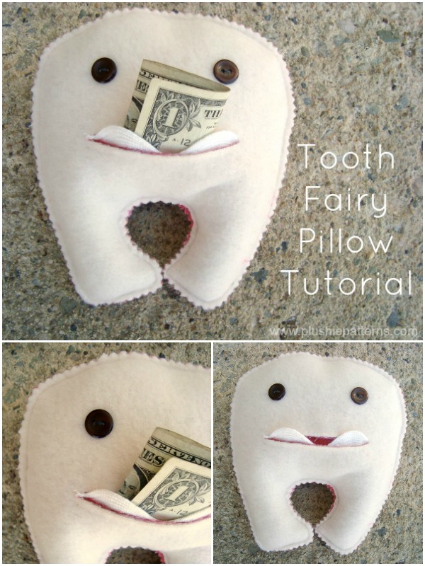 Tooth fairy pillow tutorial with pocket | plushie patterns #toothfairy #plushie
