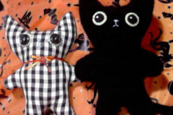 Black Cat Plushie Pattern by Katy Kristin