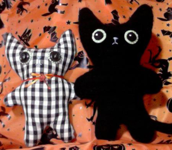 Black Cat Plushie Pattern by Katy Kristin