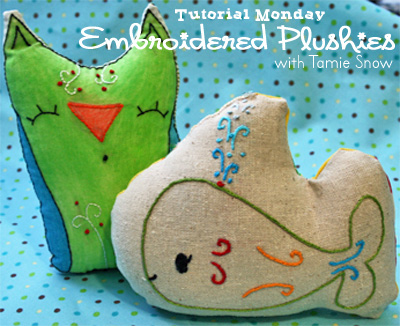 Embroidered Plushie Pattern by Pimp Stitch