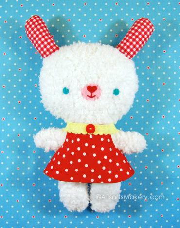 Fluffy Bunny Plushie Pattern by AllSorts