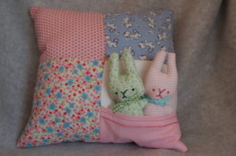 Bunnies in a Pillow Plushie Pattern by Crafty Carnival