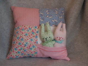 Bunnies in a Pillow Plushie Pattern by Crafty Carnival