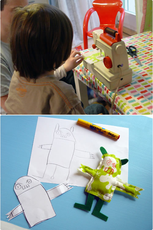 Kids sew it themselves plushie with Revoluzzza