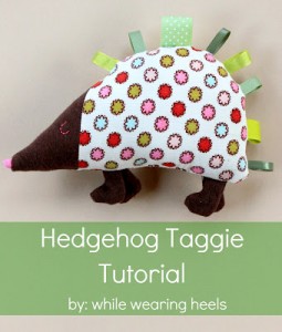 hedgehog taggie plushie pattern