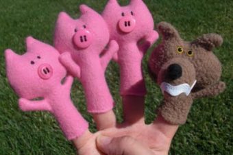 3 Little Pigs Finger Puppet Plushie Pattern