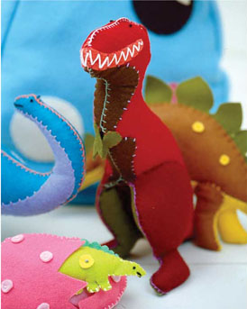 Felty Dinosaur Plushie from Toys to Sew by Claire Garland