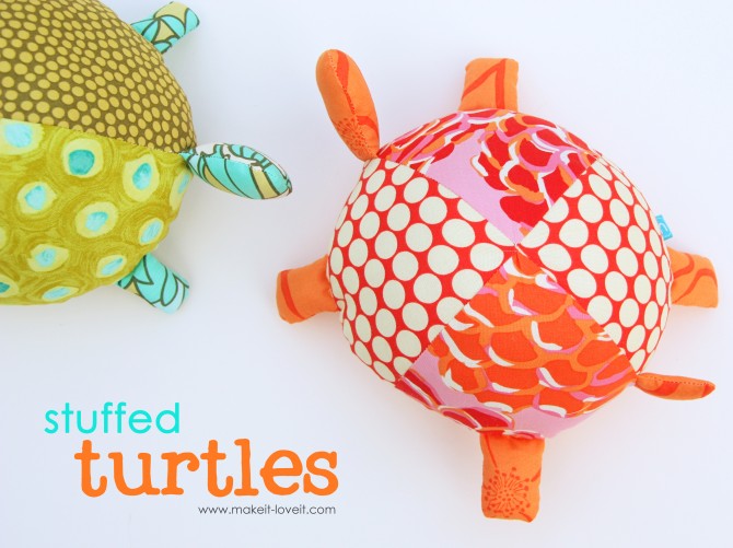 Fabric Turtles Plushie Pattern by Make it and Love it