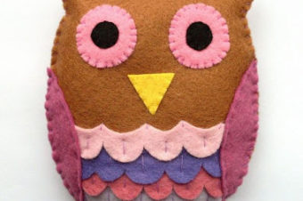 Wool Felt Owl Plushie Pattern by Bugs and Fishes