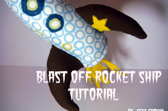 Rocket Plushie Pattern by Sew Grown