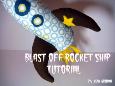 Rocket Plushie Pattern by Sew Grown
