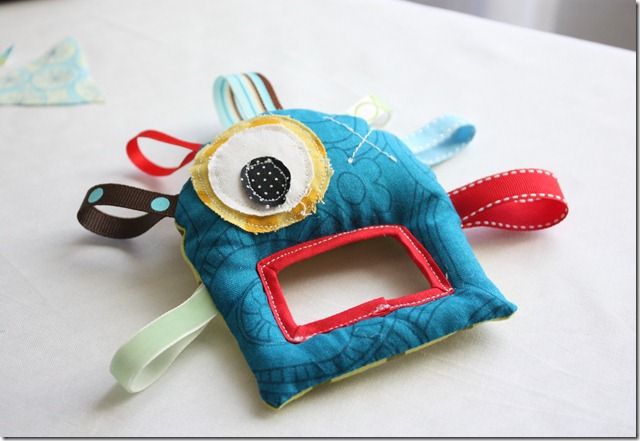 Monster Plushie Pattern Teether by The Crafty Cupboard