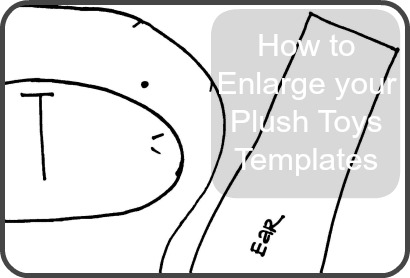 how to enlarge a template for plush toys // plushie patterns