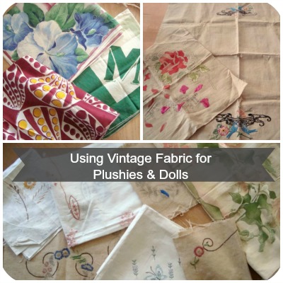 vintage fabric for soft toys and plushies // plushie patterns