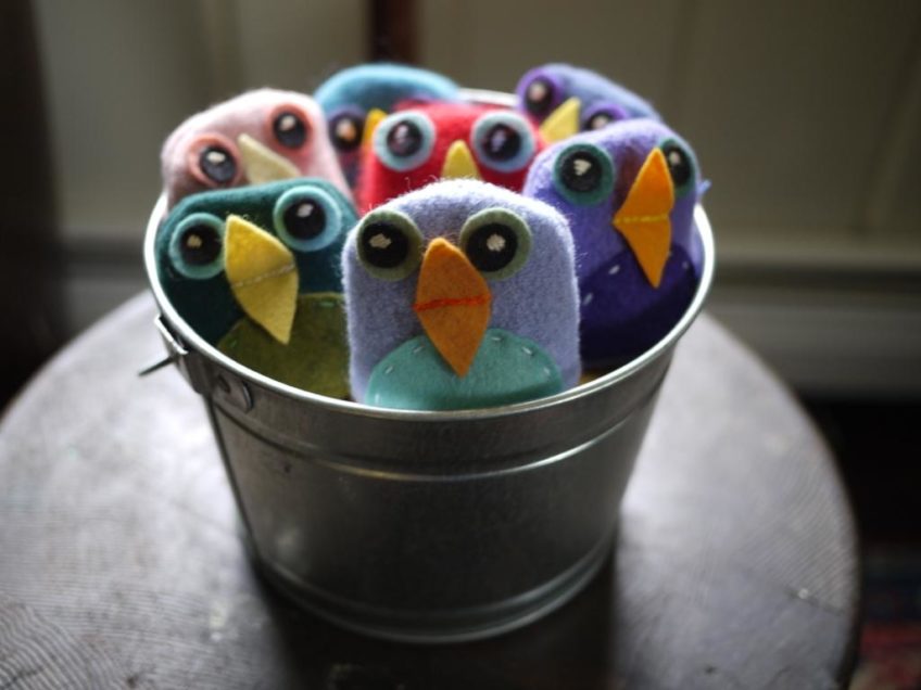 Bean Bag Birds Tutorial by The Handmade Adventures