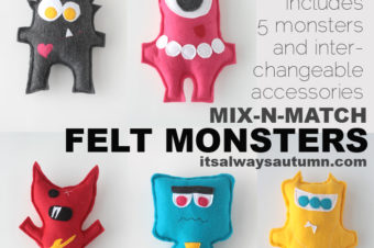 Stuffed Monsters 5 Mix and Match designs