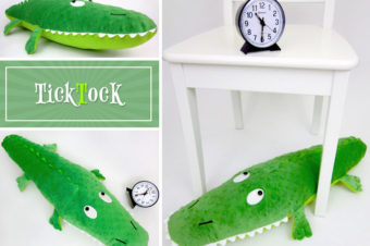 Stuffed Alligator tick tock