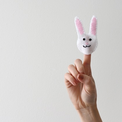 Bunny Puppet for Your Finger