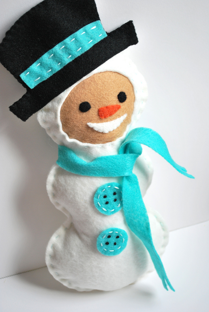Snowman Plush with Hat and Scarf