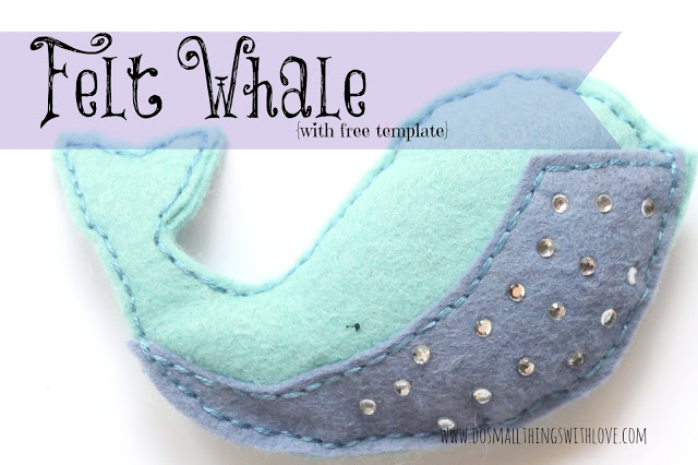 felt whale plushie tutorial with free templates