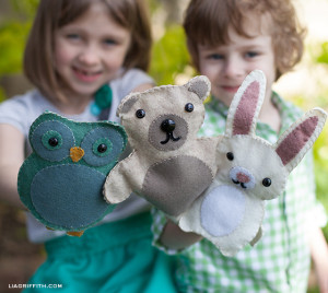 felt puppets -woodland friends.