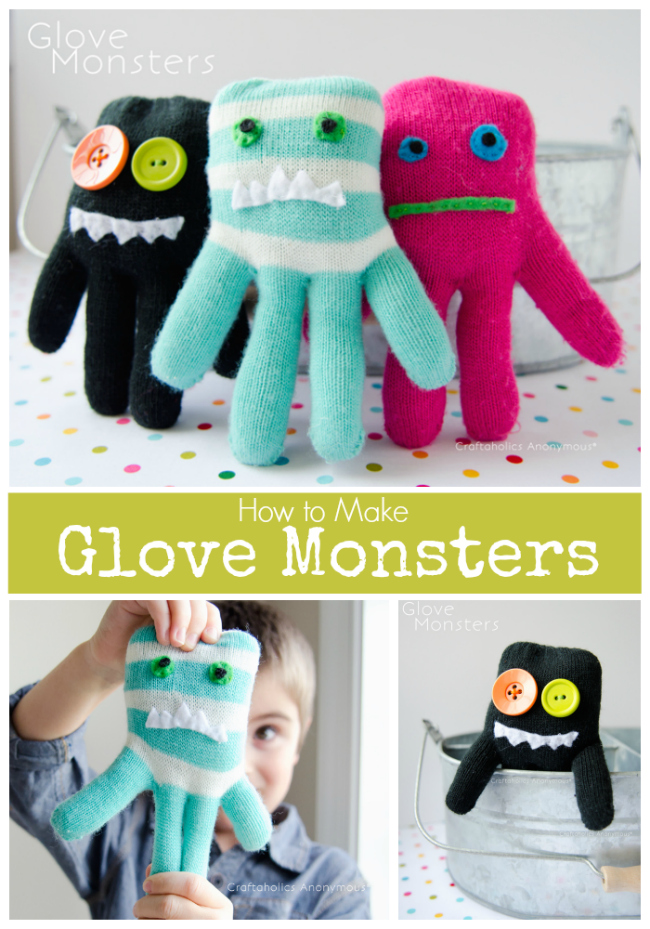 how to make glove monsters tutorial