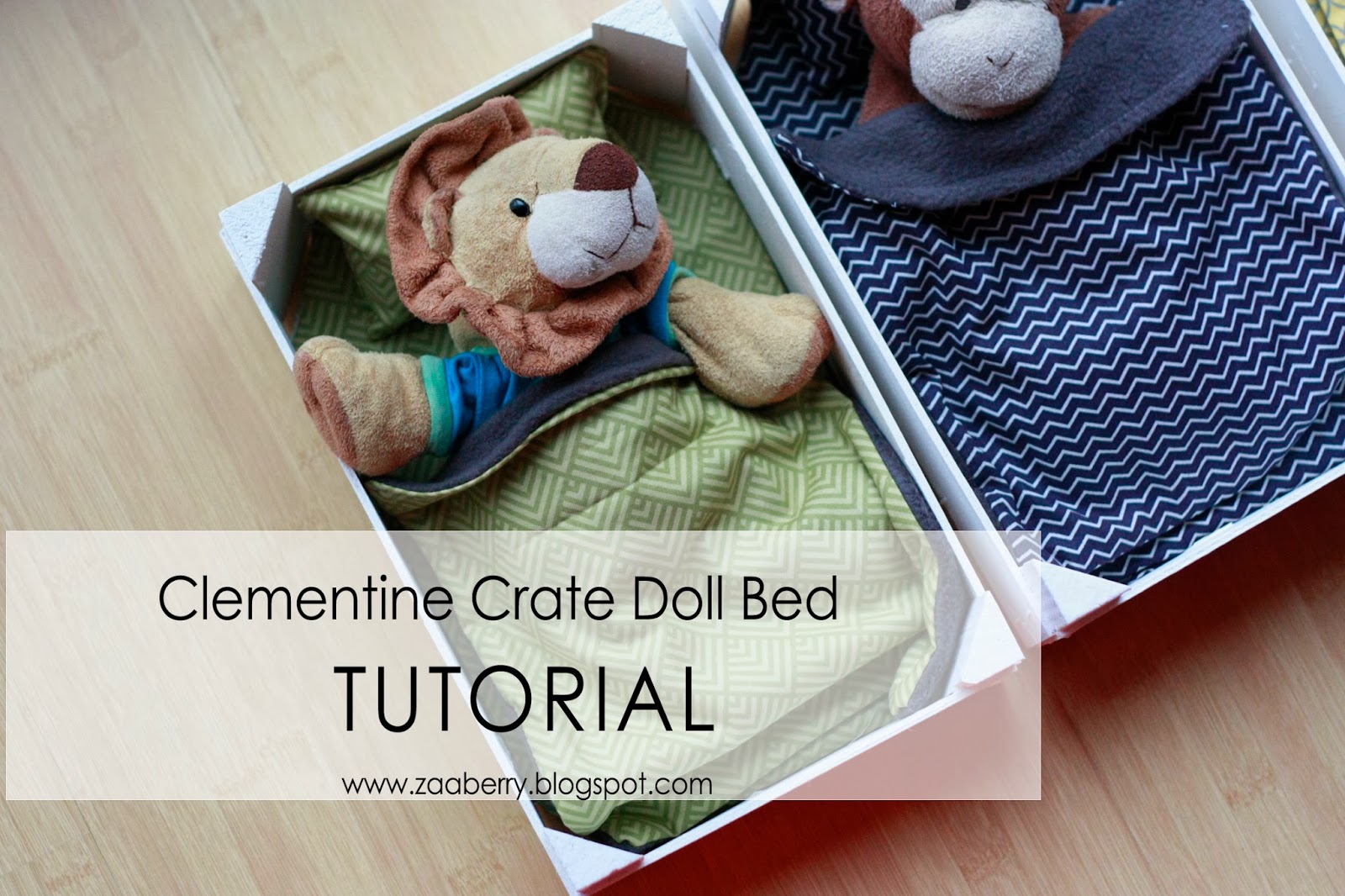 Doll Bed Tutorial- using clementine crates! | plushie patterns
