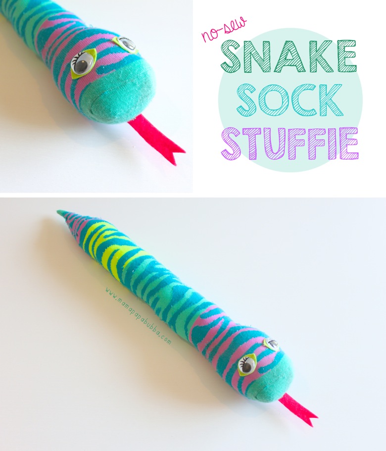 no sew snake sock stuffie tutorial | #plushie #freepattern