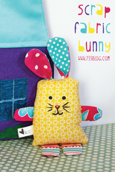 Scrap Fabric Bunny Softie Tutorial