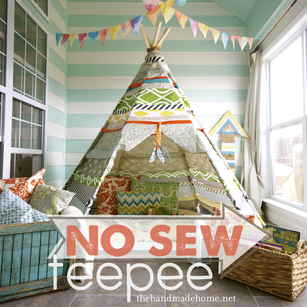 No Sew Teepee Tutorial #indian #playtime
