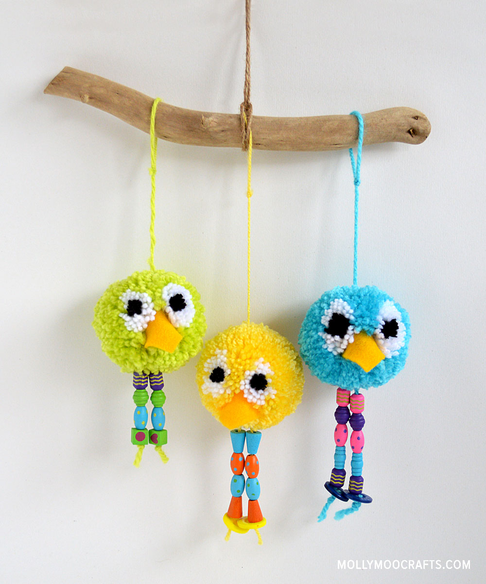 How to make - Pom Pom Bird Craft