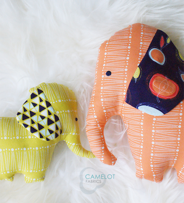 How To’s Day: Endearing Elephants by Sweetbriar Sisters for Camelot Fabrics | Camelot Fabrics. Freshly Made | Elephant Dolls Tutorial - Endearing Elephants