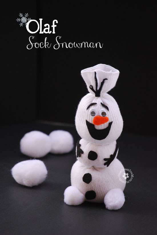 olaf sock snowman tutorial