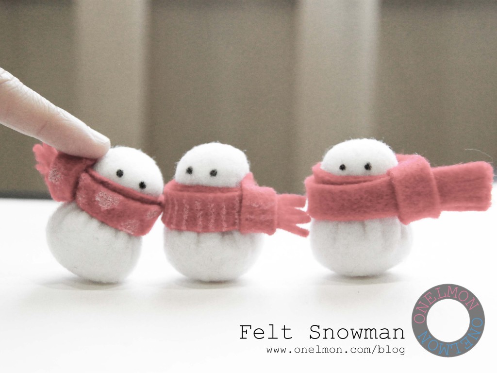 Mini Snowman Softie Pattern - Felt With Love Designs