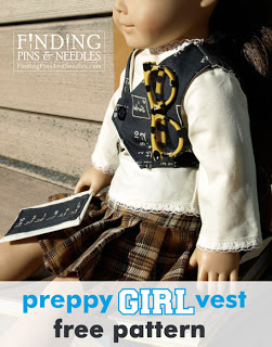 Preppy Girl Vest: Free American Girl Pattern