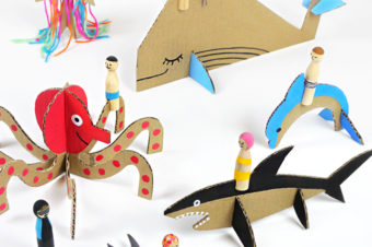 Peg Dolls & Cardboard Sea Creatures