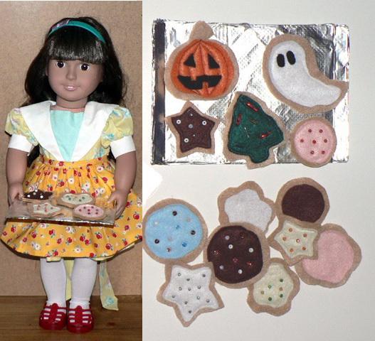 Felt Cookies & Apron for American Girl Doll