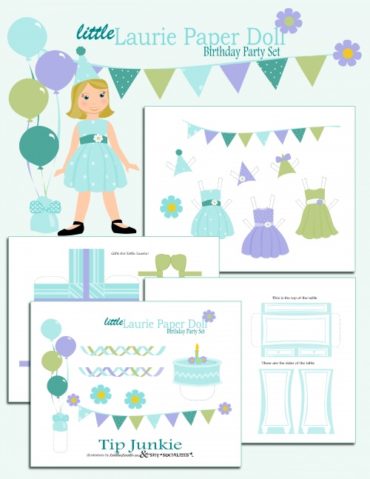 Birthday Paper Doll Free Printable