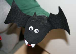 DIY a Halloween Sock Bat 