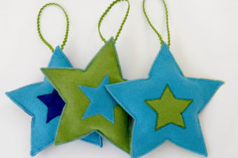 DIY Christmas Decorations – Felt Stars Free Pattern