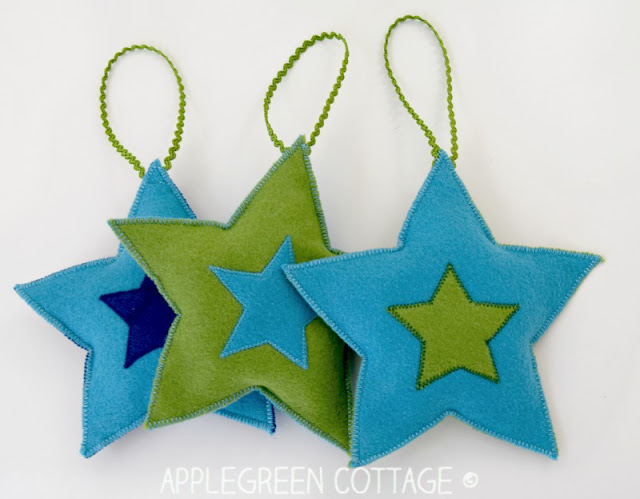 DIY Christmas Decorations – Felt Stars Free Pattern