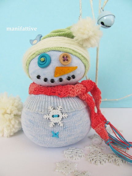 snowman sock doll tutorial